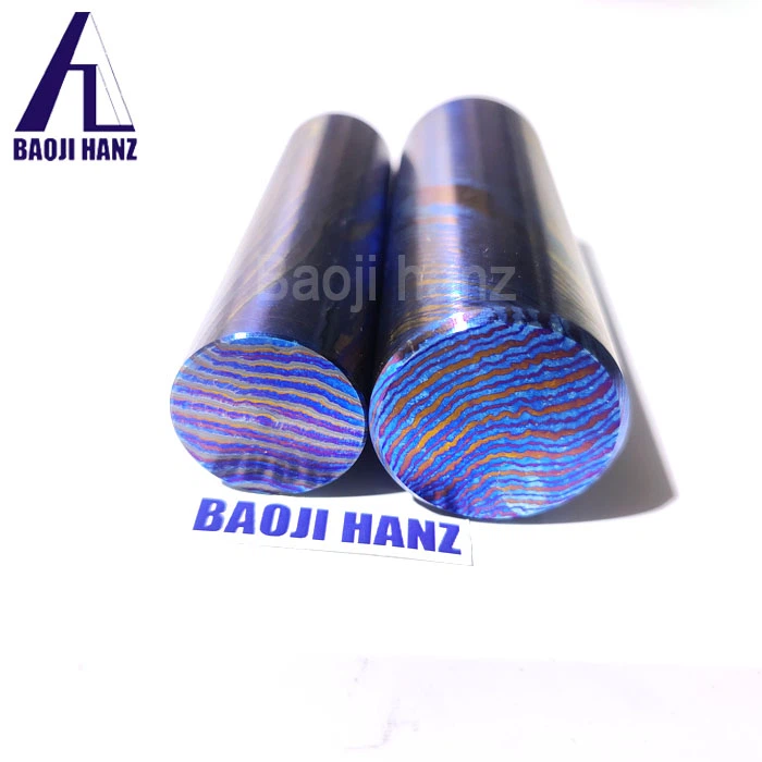 Damascus titanium rod6 Damascus titanium rod6