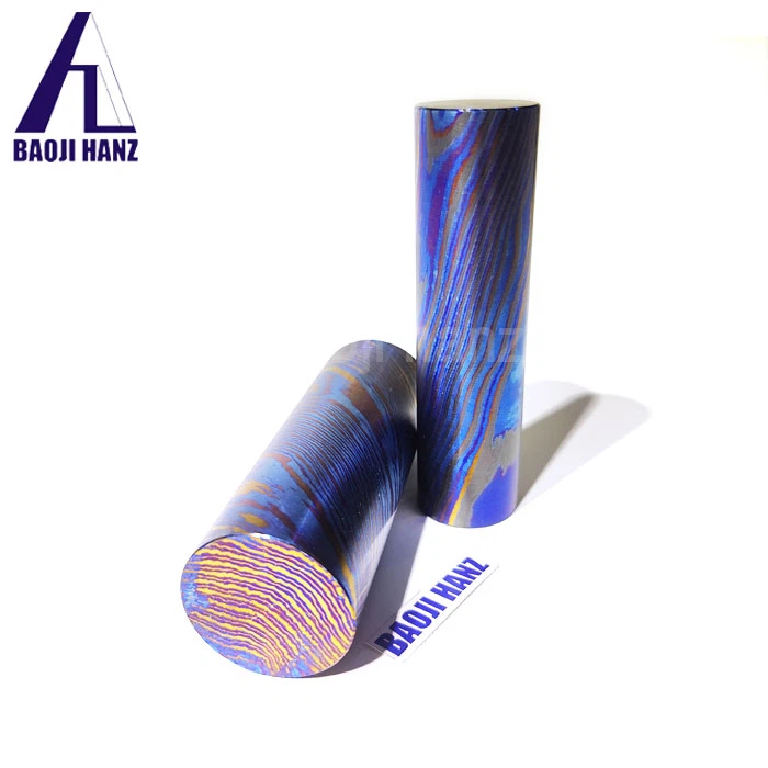 Damascus titanium rod8 Damascus titanium rod8